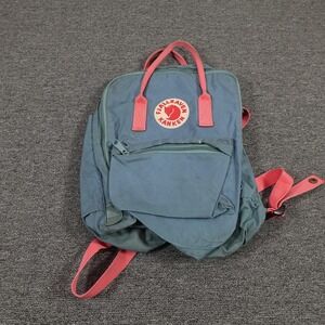 Fjallraven Kanken Backpack Blue Pink Handles Canvas Daypack School Bag Travel